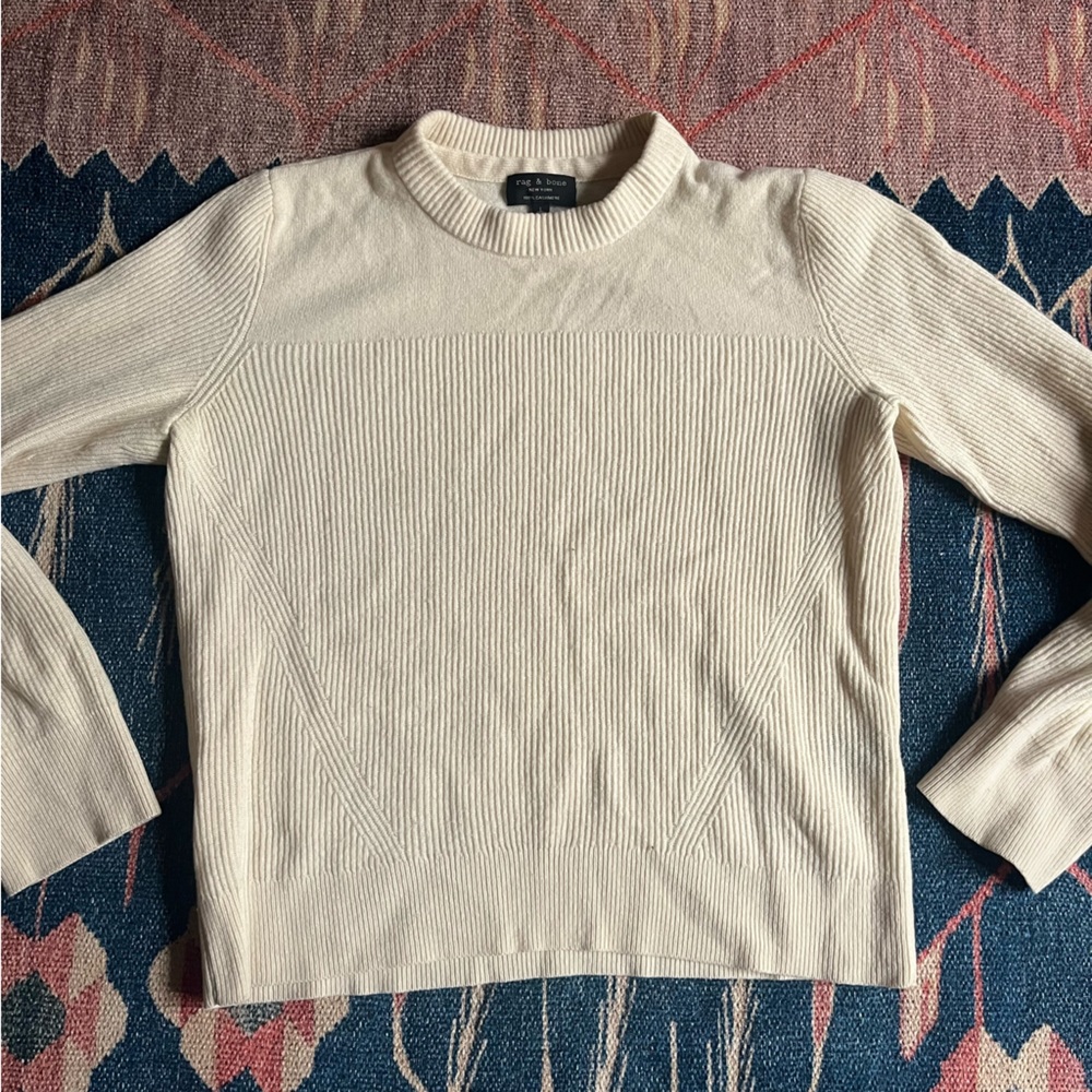 Rag & Bone cream cashmere sweater